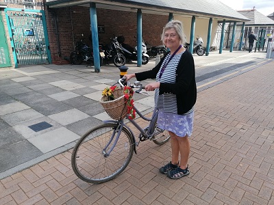 Lady with a bike