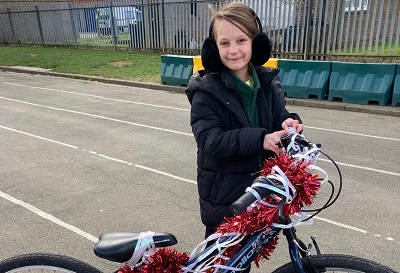 Child with a bike